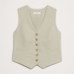 Banana Republic Italian Wool Tailored lined Vest, sage green, NWOT